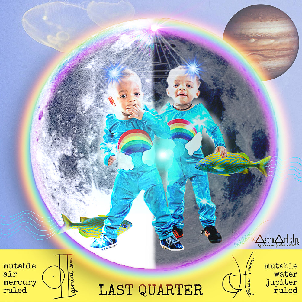 DIGITAL | square sticker | GEMINI SUN | Pisces Moon | Last Quarter