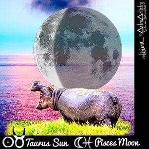 DIGITAL | square sticker | TAURUS SUN | pisces moon