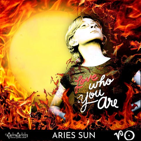 DIGITAL | square sticker | ARIES SUN |